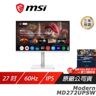 MSI 微星 MD272UPSW 電競螢幕 27吋 60Hz IPS UHD 4ms Google TV 電腦螢幕 遊戲螢幕 液晶螢幕 可旋轉螢幕