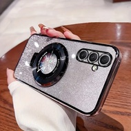 Case SAMSUNG A15 A25 A35 A55 Luxury Glitter Softcase free Ring Magsafe Holder