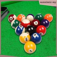 [SunnimixMY] 16x Billiard Balls Billiards Equipment Pool Cue Balls Pool Table Balls