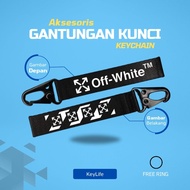 GANTUNGAN "OffWhite" OFF WHITE KEYCHAIN | KEYCHAIN OFF WHITE | OFF WHITE MOTORCYCLE KEYCHAIN