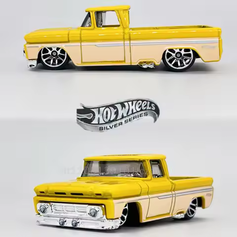 Hot Wheels Silver Series GDG44 Surfs Up Diecast Car Custom 62 Chevy Pickup 77 Dodge Van Volkswagen C