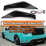 Glossy Black STi TS Style Car Rear Bumper Lip Side Aprons Diffuser Splitter Body Styling Kit For Sub