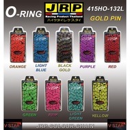 JRP MOTORCYCLE ( GOLD PIN ) O-RING COLOUR CHAIN ( 415HO-132L ) HEAVY DUTY ORING RANTAI BERWARNA MOTO