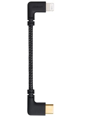 MFi Certified Lightning to USB C Cable Right Angle 10cm Braided