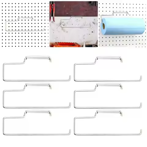 1Pcs Peg Board Pegboard Paper Towel Holder for Workbench Paper Towels Kitchen Laundry Room Accessory