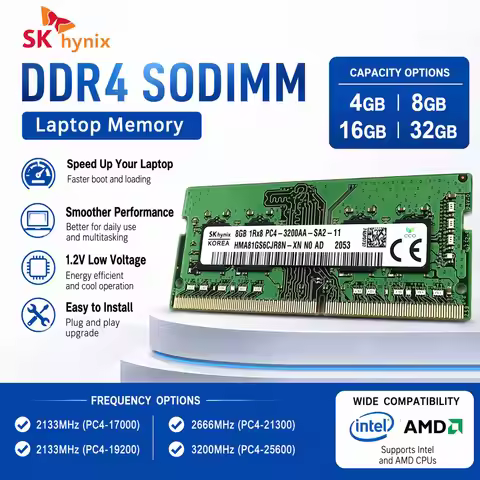 SK Hynix Laptop Memory DDR4 RAM 8GB 4GB 16GB 32GB 3200 2400 2133 2666MHz SODIMM 1.2V PC4-25600 21300