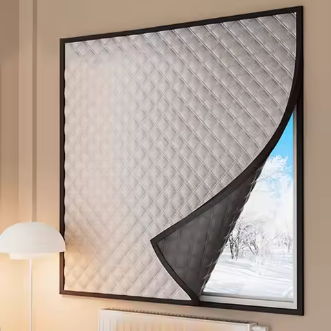Curtains for winter warmth and windproof, fully sealed, window insulation film, insulated curtains, 
