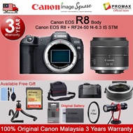 Canon EOS R8 Body &amp; R8 RF 24-50mm f/4.5-6.3 IS STM Mirrorless Camera (100% Original Canon  Malaysia 3 Years Warranty)