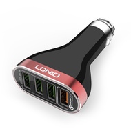 LDNIO C701Q USB Car-Charger Quick Charge Metal Charge 4 USB PORTS WITH CABLE