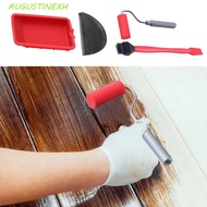 AUGUSTINEXH Silicone Paint Roller, Mini Size Aluminum Handle Painting Decorating Kit, Easy to Clean 