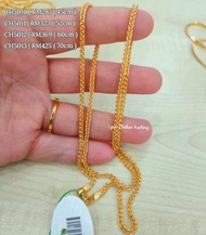 Rantai Leher Tulang Belut ZHULIAN Gold plated Necklace Jewellery Emas Saduran Barang Kemas