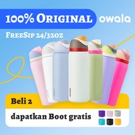[LEAKPROOF] Owala FreeSip 24oz/32oz - original - Stainless Steel Insulated Water Bottle with Straw