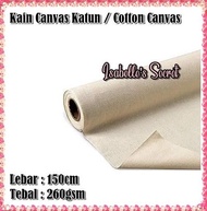 Kain Kanvas Katun / Cotton Canvas / Bahan Kanvas Lukis / Tas Kanvas