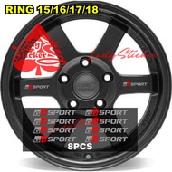 Toyota GR SPORT CAR VELK STICKER YARIS GR AGYA GR RUSH GR FORTUNER GR 8PCS CAR STICKER