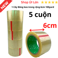 Băng keo trong rộng 1cm 1.2cm 2.4cm 4cm 6cm 7cm - 100yard nặng 1kg lõi 3mm