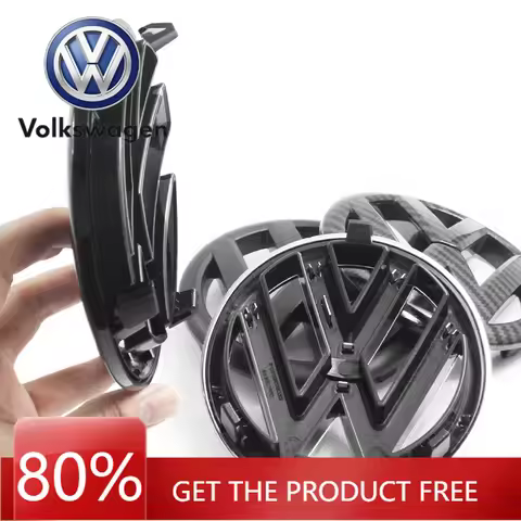 For VOLKSWAGEN Volkswagen 135mm Car Front Grille Badge and 110mm Rear Trunk Emblem Lid Logo Accessor
