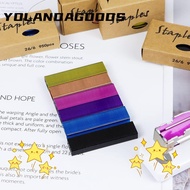 YOLA 1000Pcs Staples per Pack 26/6 Standard Staples, 6 Colors 26/6 Colored Staples, Funny Metal 1/4 