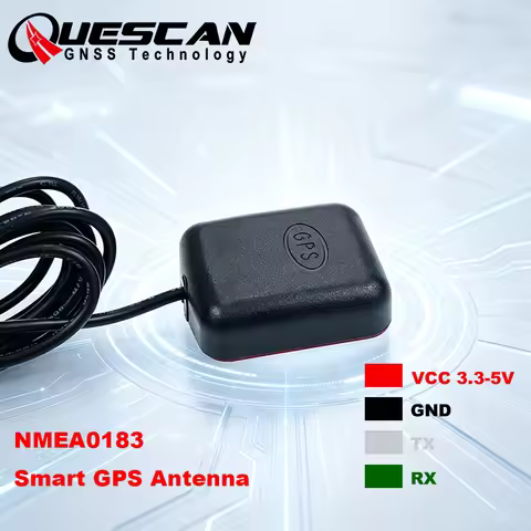 QUESCAN Serial TTL GPS Receiver Smart GPS Antenna for RPI STM32 ESP32 Arduino GPS Module DIY GPS NME