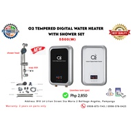 O2 Tempered Digital Water heater with shower set (latest design)