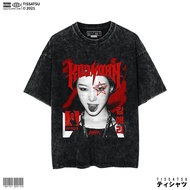 TISSATSU AESPA RICH GISELLE Oversize Washed T-Shirt Kpop Wash Slimfit T-Shirt/ AESPA-42/
