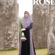 Gamis Non Set. Inner &amp; Outer. Rose Dress - Aden Hijab ( Ready Stok)