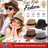 HotSales Fedora Kids Budak Boy Girl Hat Cap Summer Beach Straw Sun Hat Outdoor Beach Sunscreen Sun P