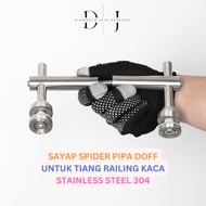 304 Stainless Steel Doff Pipe Spider Wing (Glass Fitting) (Hand)(Bracket)