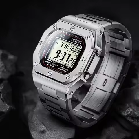 For Casio DW5600 GW-B5600 GW-M5610 Series Stainless Steel Bezel Shell DW-5600 Metal Case and Strap M