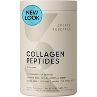 Sports Research Collagen Peptides for Women &amp; Men 16oz - Hydrolyzed Type 1 &amp; 3 Powder Protein Supplement Healthy Skin, Nails, Bones &amp; Joints Easy Mixing Vital Nutrients &amp; Proteins