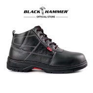 ORIGINAL 🔥Black Hammer🔥 Women Mid Cut with Shoelace Safety Shoes BH 3888 Kasut safety perempuan