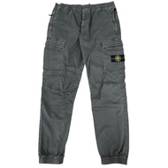 สภาพดีเยี่ยม□เกาะสโตน STONE ISLAND ปี 2023 รุ่น 7615313L1 กางเกงคาร์โก้ฟอกสีประดับโลโก้ กางเกงทหาร ส