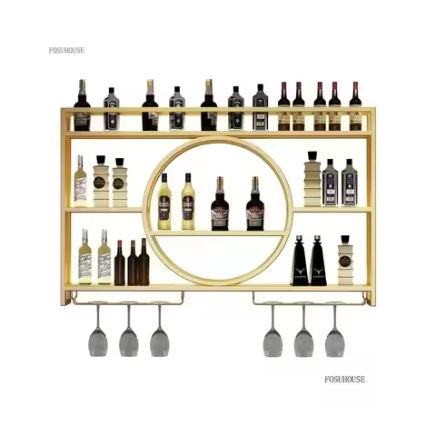 Plane Display Wine Rack Free Standing Luxury Wall Liquor Store Wine Rack Display Large Home Decorati