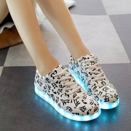 Couple Shoes Led Neon Light Shoes Colorful USB Rechargeable Shoes Men Women Students Luminous Light 
