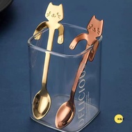 H&X 1pc Stainless Steel Coffee Spoon Lovely Cute Shape Teaspoon Dessert Snack Scoop Ice Cream Spoons