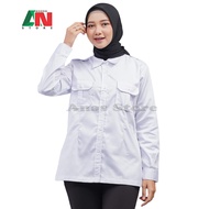 Baju Dinas Putih wanita Baju Putih PNS/ASN Guru Kemeja kerja wanita Baju Pdh Putih Pangkat