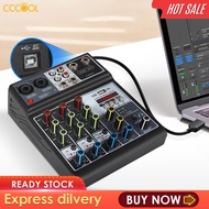 CCCOOL Audio Mixer Sound Mixer 48V Phantom Power for Performance Studio Computer