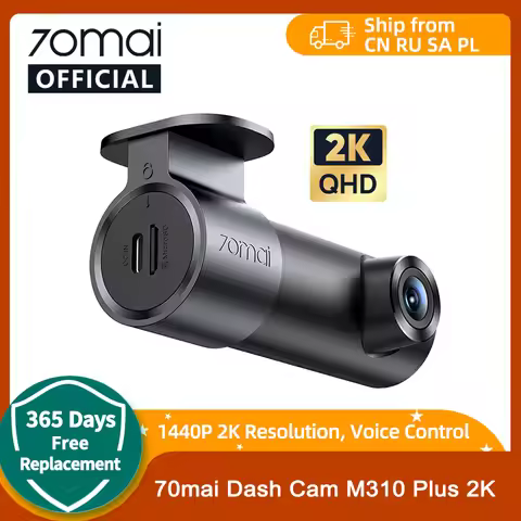 70mai Dash Cam M310 Plus 2K English Voice Control 1440P WDR Night Vision 24H Parking Surveillance 70