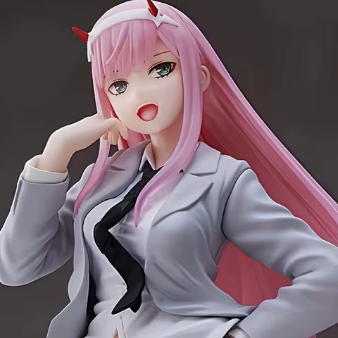 1pc 19cm/7.48in 《DARLING in the FRANXX》Zero Two Anime Figurine,Anime Movie Series Character Toys,Fam