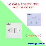 SUM 3 Gang 1 Way Switch / SUM 2 Gang 1 Way Switch Socket
