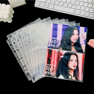 10Pcs Transparent Photo Album Inner A5 3/7-Ring Photocard Binders Sleeves 1/2/4/6 Pockets Kpop Album