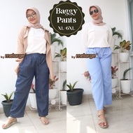 BIGGYPLUS - Baggy Pants Jumbo Women's Plain Long Pants Bigsize Denim XL XXL 3XL 4XL 5XL 6XL