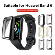 Huawei Band 6 Case Cover Shockproof Case For Honor Band 6 Protective Electroplated Case Full Covered Screen Protector