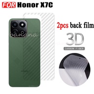 Honor X7C X7A X7B Carbon Fiber Pattern Matte Back Film Rear Sticker Translucent Soft Protective Film
