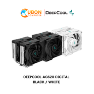 CPU COOLER (พัดลมซีพียู) DEEPCOOL AG620 DIGITAL BLACK / WHITE ประกันศูนย์ 1 ปี