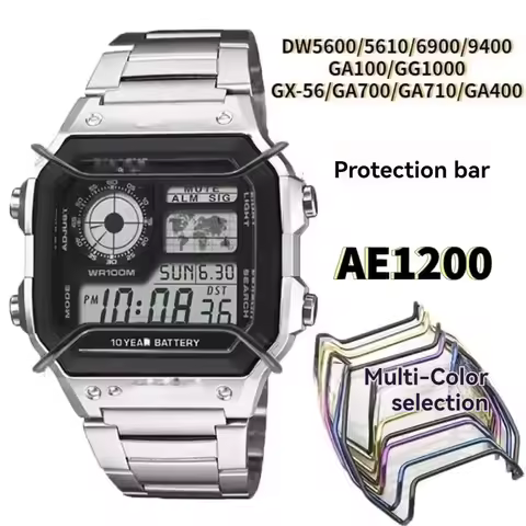 For Casio G-Shock Watch Solid Steel Bumper AE1200 AE-1200 DW5600 DW5610 GW-M5610 Case Anti-collision