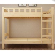 120cmx200cm SINGLE size DOUBLE DECKER WITHOUT MATTRESS  wooden bed  japanese premium king bases cheap queen king home house thick pine australia simple modern Frame kid children child small kecil furniture bedroom katil Besi dua Steel NSY Bed Frame Trendy