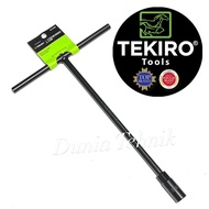 T-Socket Wrench Size 8 mm, 9 mm, 10 mm, 11 mm, 12 mm 13 mm, 14 mm Black T-Socket Wrench TEKIRO T-Soc