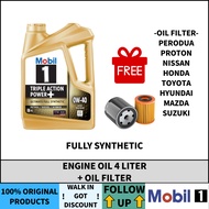 Mobil TRIPLE ACTION POWER+ 0W-40 4LITER Engine oil + Oil Filter
