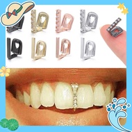 JANNERSATI ใหม่ พลอยเทียม เครื่องประดับร่างกาย ทันตกรรม อันธพาล หมวกฟัน Hip Hop Teeth Grillz ตะแกรงบ