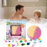 Ocean Themed Bath Bomb 50g With Surprise Toy Inside Fizzy Bath Salt Ball For Kids Gentle Skin C8H4